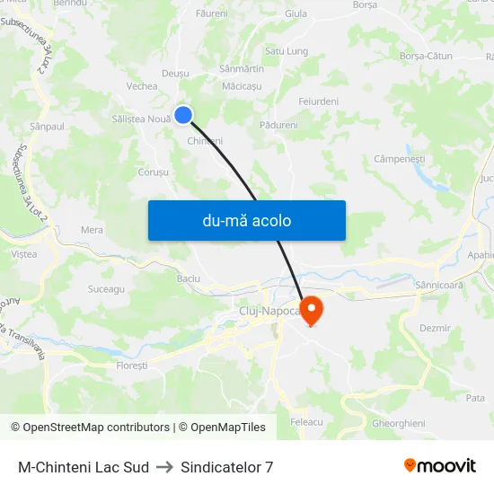 Harta de M-Chinteni Lac Sud către Sindicatelor 7