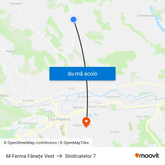 Harta de M-Ferma Fânețe Vest către Sindicatelor 7