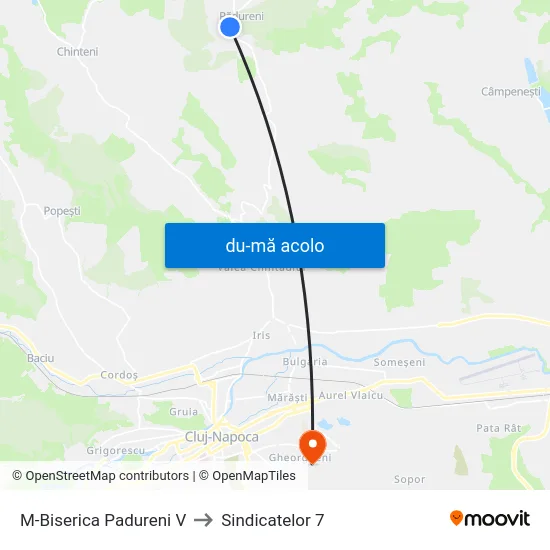 Harta de M-Biserica Padureni V către Sindicatelor 7