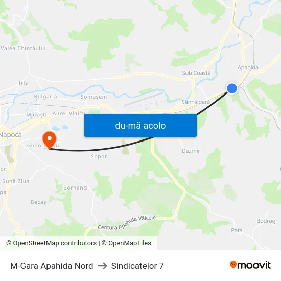 Harta de M-Gara Apahida Nord către Sindicatelor 7