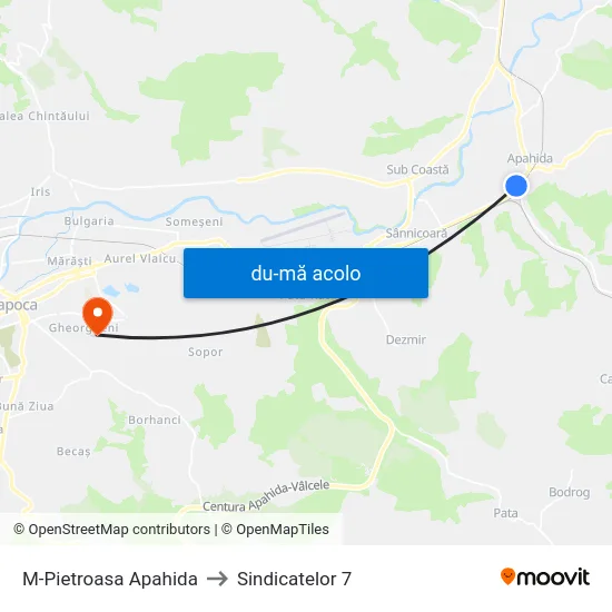 Harta de M-Pietroasa Apahida către Sindicatelor 7