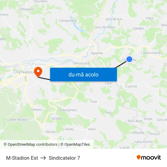 Harta de M-Stadion Est către Sindicatelor 7