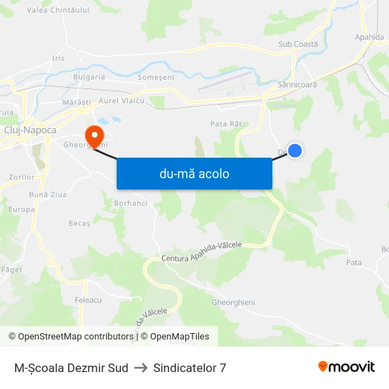 Harta de M-Școala Dezmir Sud către Sindicatelor 7