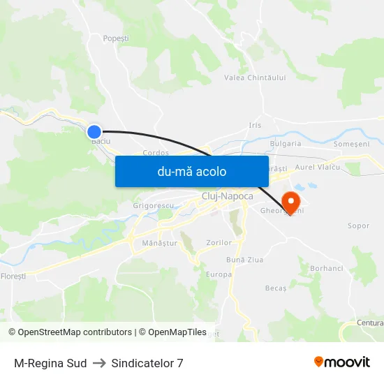 Harta de M-Regina Sud către Sindicatelor 7