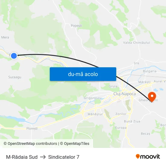 Harta de M-Rădaia Sud către Sindicatelor 7