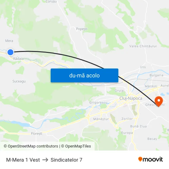 Harta de M-Mera 1 Vest către Sindicatelor 7