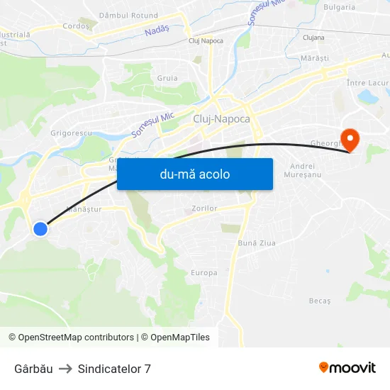 Harta de Gârbău către Sindicatelor 7