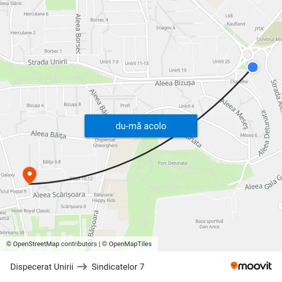 Harta de Dispecerat Unirii către Sindicatelor 7