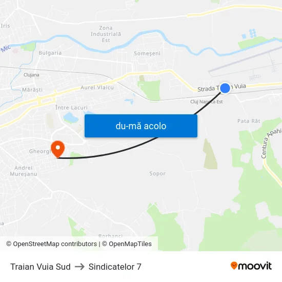 Harta de Traian Vuia Sud către Sindicatelor 7