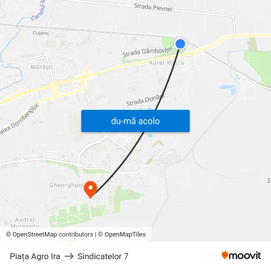 Harta de Piața Agro Ira către Sindicatelor 7