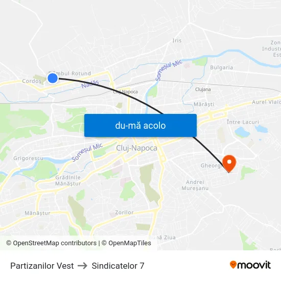 Harta de Partizanilor Vest către Sindicatelor 7