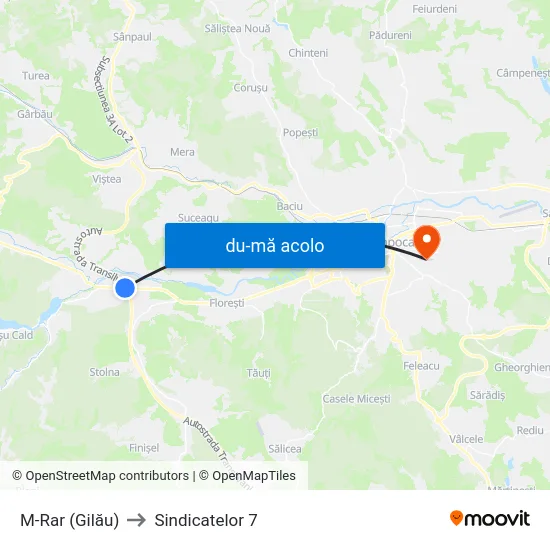 Harta de M-Rar (Gilău) către Sindicatelor 7