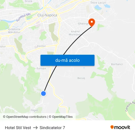 Harta de Hotel Stil Vest către Sindicatelor 7