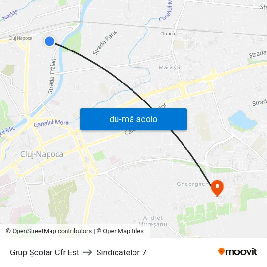 Harta de Grup Școlar Cfr Est către Sindicatelor 7