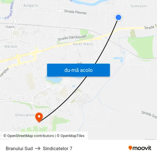 Harta de Branului Sud către Sindicatelor 7