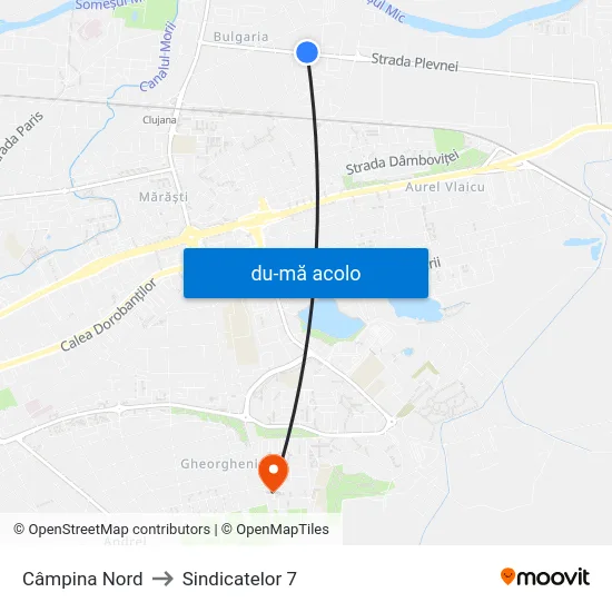 Harta de Câmpina Nord către Sindicatelor 7
