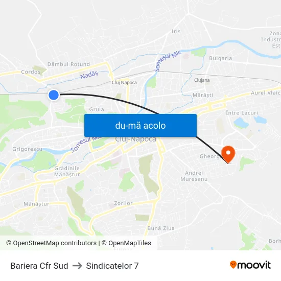 Harta de Bariera Cfr Sud către Sindicatelor 7