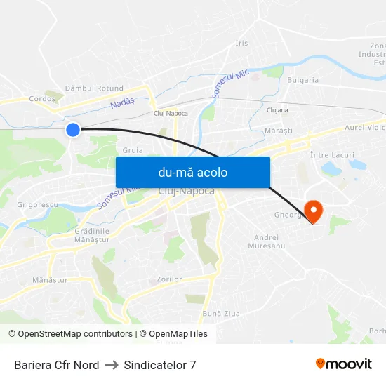 Harta de Bariera Cfr Nord către Sindicatelor 7