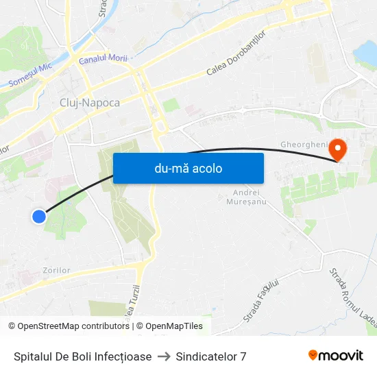 Harta de Spitalul De Boli Infecțioase către Sindicatelor 7