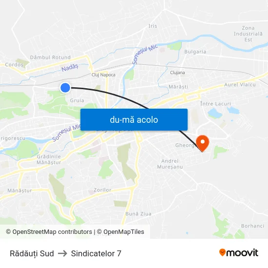 Harta de Rădăuți Sud către Sindicatelor 7