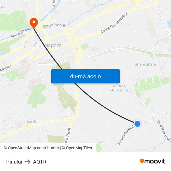Harta de Pinului către AQTR