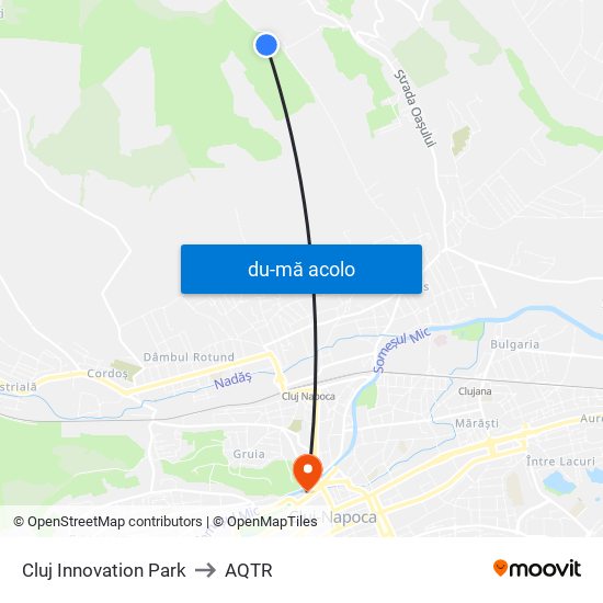 Harta de Cluj Innovation Park către AQTR