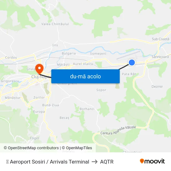 Harta de ✈ Aeroport Sosiri / Arrivals Terminal către AQTR