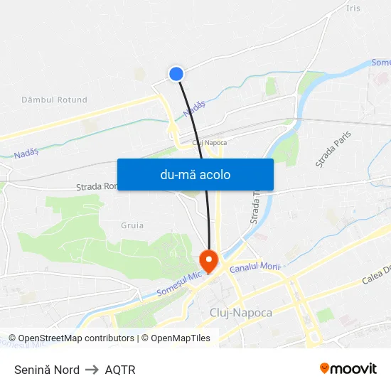 Harta de Senină Nord către AQTR