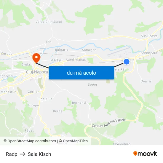 Harta de Radp către Sala Kisch