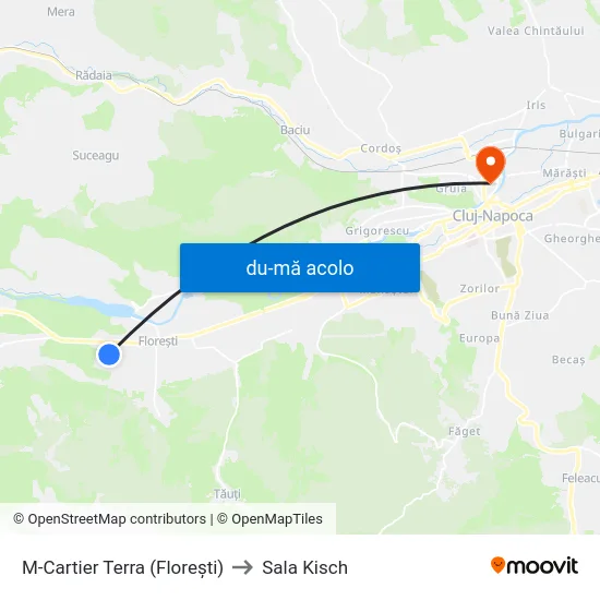 Harta de M-Cartier Terra (Florești) către Sala Kisch