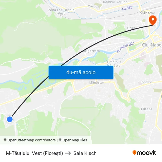 Harta de M-Tăuțiului Vest (Florești) către Sala Kisch