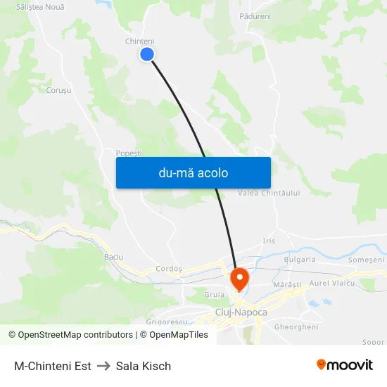Harta de M-Chinteni Est către Sala Kisch
