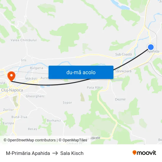 Harta de M-Primăria Apahida către Sala Kisch