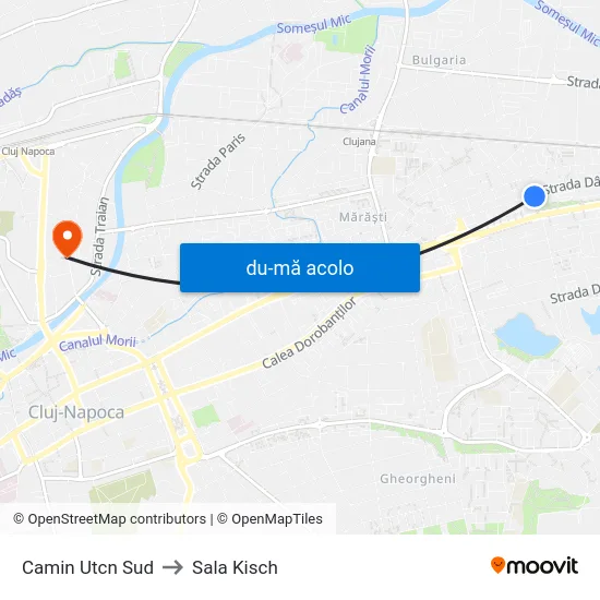 Harta de Camin Utcn Sud către Sala Kisch