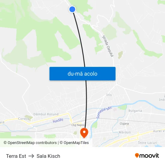 Harta de Terra Est către Sala Kisch