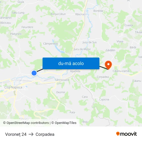 Harta de Voroneț 24 către Corpadea