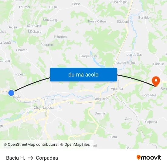 Harta de Baciu H. către Corpadea