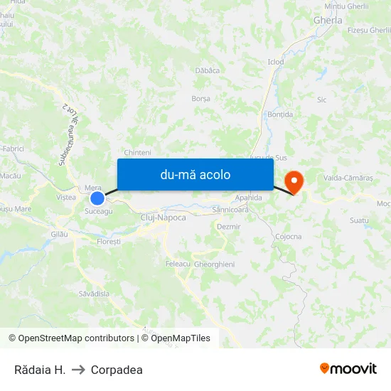 Harta de Rădaia H. către Corpadea