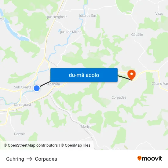 Harta de Guhring către Corpadea