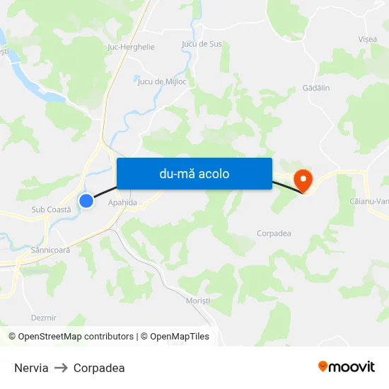 Harta de Nervia către Corpadea