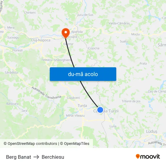 Harta de Berg Banat către Berchiesu