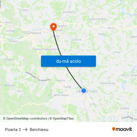 Harta de Poarta 2 către Berchiesu