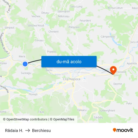 Harta de Rădaia H. către Berchiesu