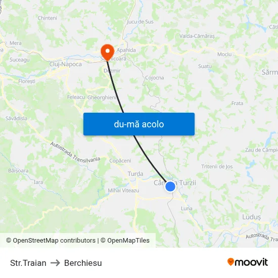 Harta de Str.Traian către Berchiesu