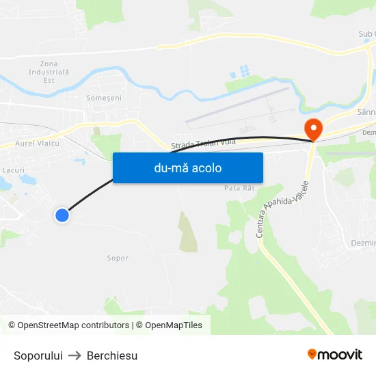 Harta de Soporului către Berchiesu