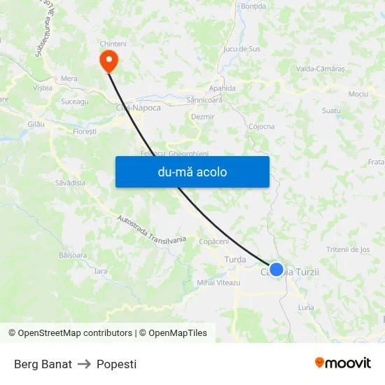 Harta de Berg Banat către Popesti