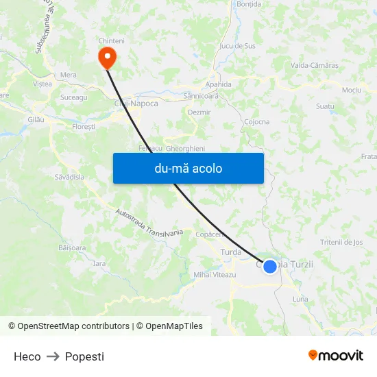 Harta de Heco către Popesti