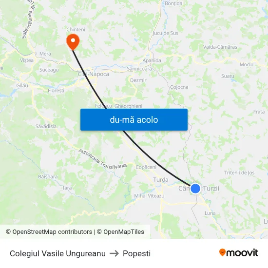 Harta de Colegiul Vasile Ungureanu către Popesti