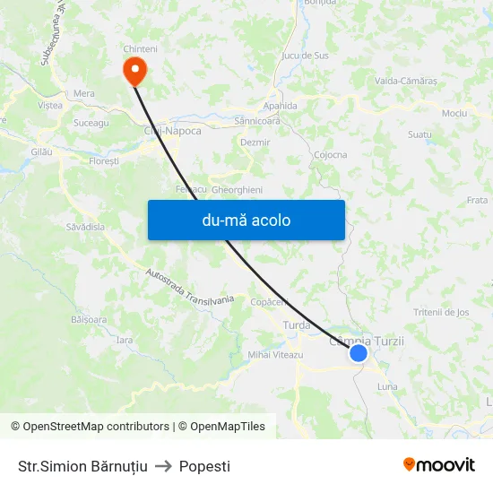 Harta de Str.Simion Bărnuțiu către Popesti