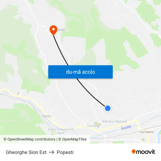 Harta de Gheorghe Sion Est către Popesti